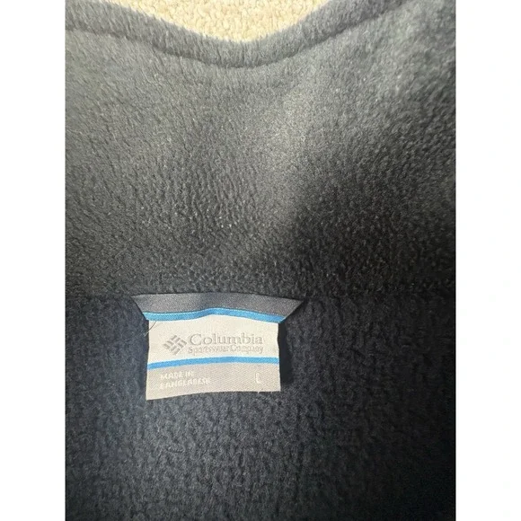Columbia Full Zip Fleece Jacket Black L Women's Outdoor Warm Layer‎ - Picture 3 of 9